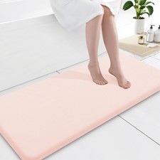 Smiry Memory Foam Bath Mat 47x17, Extra Soft, Absorbent, Non-Slip Bathroom Rug