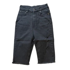 SER.O.YA Maya Black High Rise Biker Shorts NWT Size 24