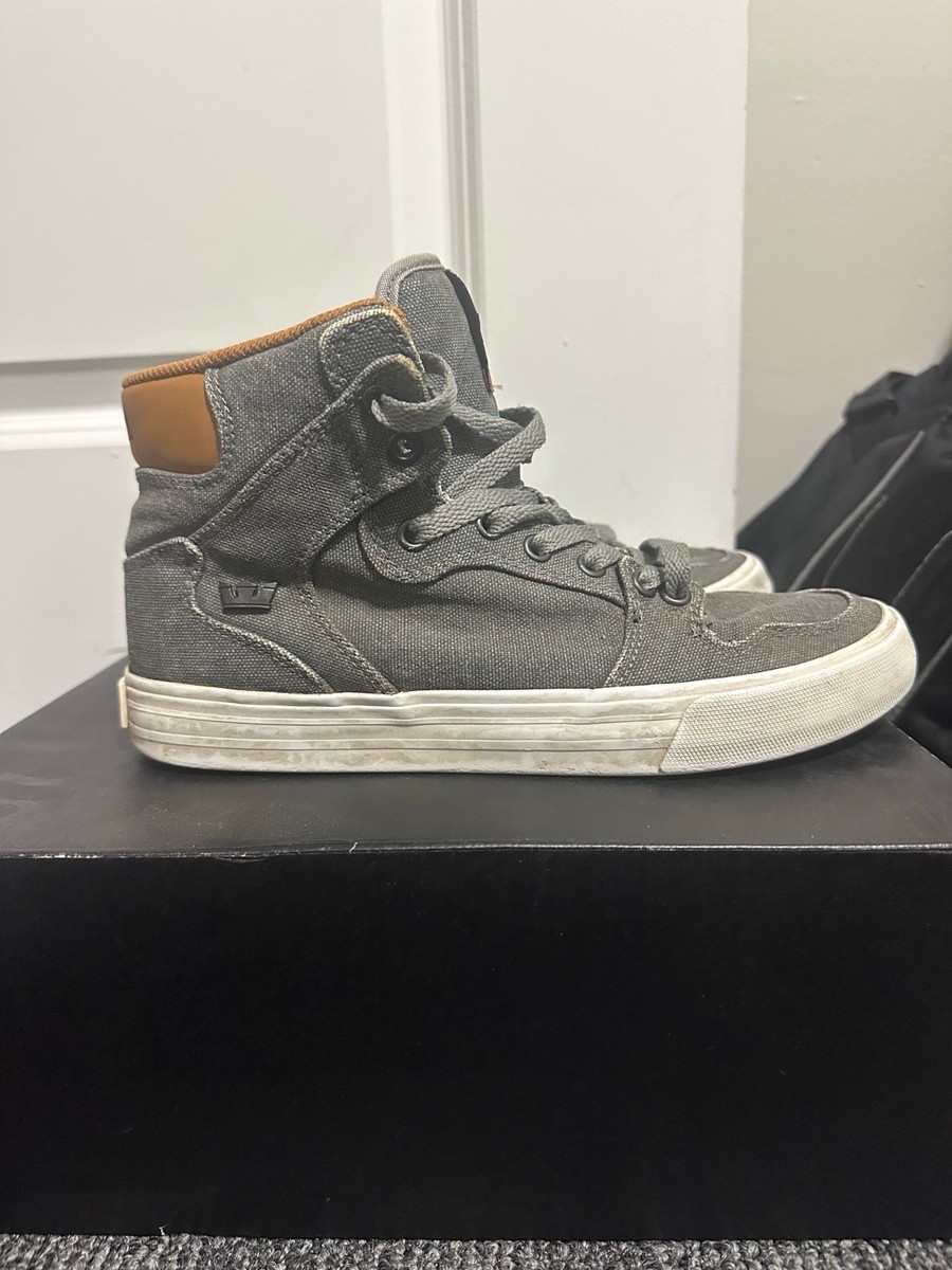 Supra Vaider Snake Skin Canvas Skate Shoes White Gray {S28257} Mens Size 9.5 SUPRA Vaider Sneakers for Men for Sale | Shop Men main image 3