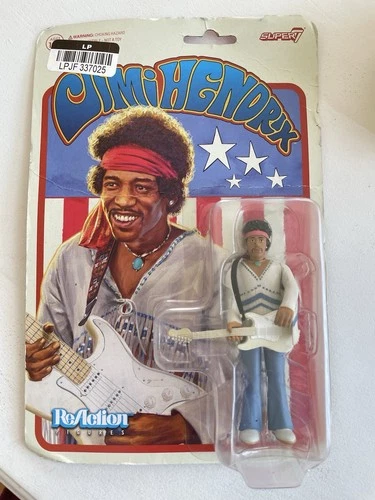 Jimi Hendrix 4” action figure Super 7 ReAction 2024 NEW