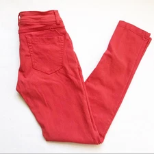 Labijou Skinny Super Stretch Jeggings Pants Size Small Red Skinny
