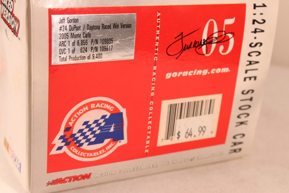 JEFF GORDON 2005 ACTION #24 DAYTONA 500 RACE WIN DUPONT CHEVY MEGA ...