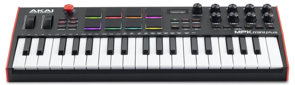 Akai MPK Mini Plus USB MIDI Controller Set Keyboard 37 Keys 8 MPC Pads Kopfhörer - Bild 3 von 4