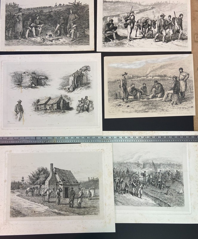 Civil War Antique Original Edward Forbes Folio Prints Large Estate Collection