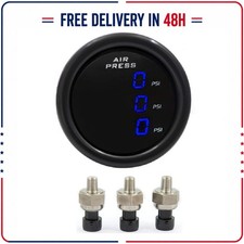 Digital Air Pressure Gauge 0-220psi 2-116 52mm 18npt Sensors Air Ride