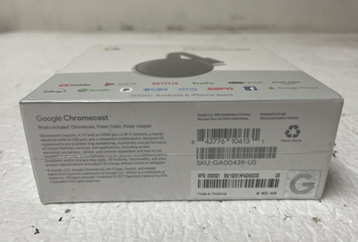 Google Chromecast 2nd Generation 1080p Portable Media Streamer