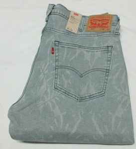 Levi's 511 Slim Stretch Gray/bleach Men Jeans 38 X 30 | eBay