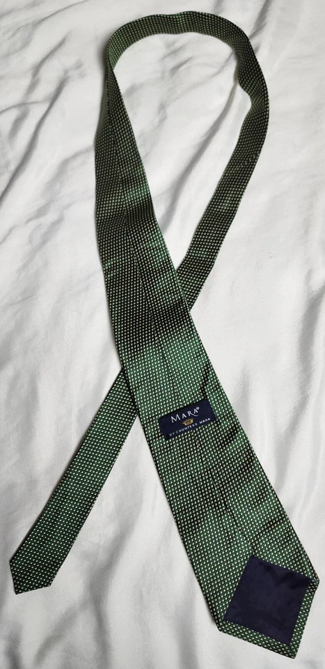 Corbata para hombre Countess Mara verde vivo pequeña a cuadros 100 % seda hecha en EE. UU. Foto 2 de 4