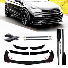 For Vw Tiguan Touareg Front Rear Bumper Lip Spoiler Splitter Glossy Black Body For Vw Tiguan Touareg Front Rear Bumper Lip Spoiler Splitter Glossy Black Body