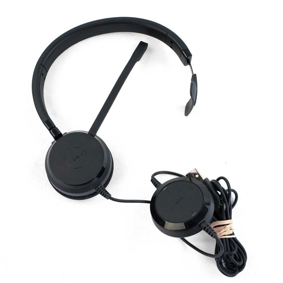 Jabra Evolve GN HSC016 20 Stereo UC Corded USB Headset Microphone Black  Call Mic 706487018438