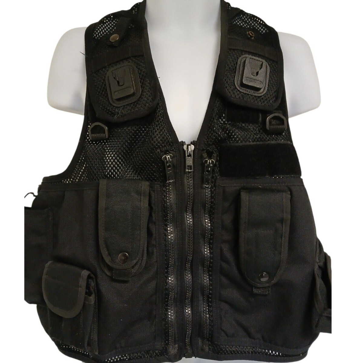 Tactical Vest Integrated Pouches Black Klickfast Docks Medium