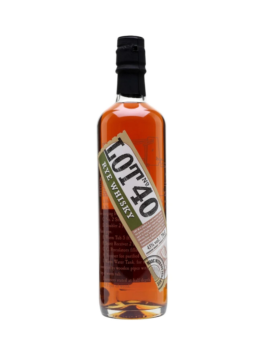 Lot 40 Canadian Rye Whisky  70cl