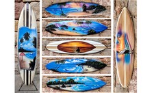 SU 100 E-- / Deko Surfboard 100 cm aus Holz Surfbrett  Dekoboard Board surfen