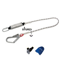 Halteseil inkl Falldämpfer 1,5m Absturzsicherung Fallschutz Sicherheitsseil +