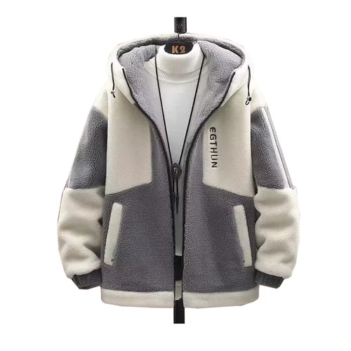 Winter Mens Hooded Fleece Wool Jacket Coat Hoodie Cardigan Casual Warm Jackets - Picture 6 of 16