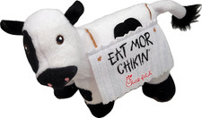 Chick-fil-A Plush Cow Doll Toy Eat Mor Chikin 4 Eat More Chicken Black White