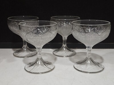 SET OF 4-  Cambridge Glass Arcadia 4 1/2'' Sherbet Goblets