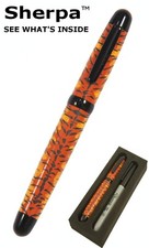 Tiger Sherpa Pen Holder With Chrome Trim #9644 / Black Sharpie Included