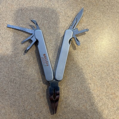 Bulleit Whiskey Pocket Knife Multi Function Folding Tool  Pliers, Knife, Saw