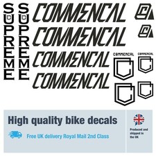 Commencal Supreme bike labels / decals 5+ years external quality (26 pack)
