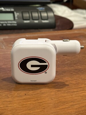 Dual 2-port USB Wall Adapter Charger Georgia Bulldog Themed For Georgia Fans