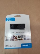 PNY 32GB USB 2.0 Attache 3 HD Flash Drive Mac  PC Compatible Black NEW SEALED