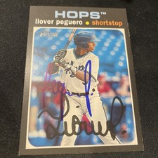 LIOVER PEGUERO 2020 Topps Heritage Minors 53 Pittsburgh Pirates Signed Auto