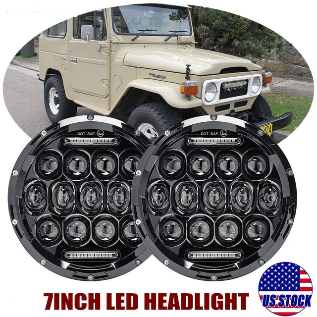 Pair 7 inch LED Headlights For LAND CRUISER FJ40 FJ45 FJ50 FJ55 FJ60