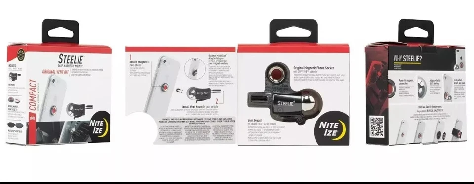 Nite Ize Steelie 360° Magnetic Mount Original Vent Kit STVK-11-R8 - Image 3 of 4