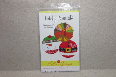 NEW COTTON GINNYS HOLIDAY PLACEMATS PATTERN | eBay
