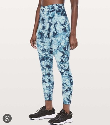 Lululemon Wunder Under Leggings High Rise Tight Dual Shibori Tie Dye 25”  Size 8 | eBay
