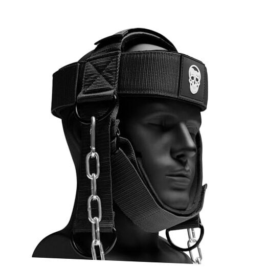Neck Harness, Improve Neck Strength and Reduce Neck Pain - Neck Trainer Black