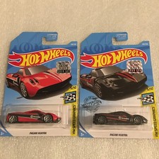 2019 Hot Wheels Pagani Huayra #148 Red & Black - Both Variations New On Card B37