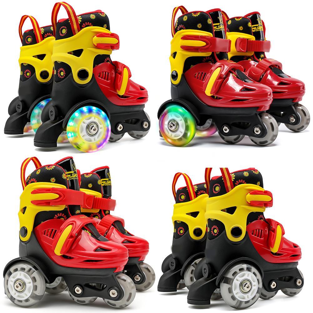 Kids Quad Roller Adjust Size Easy Stopping Skate Roller Skates Strong