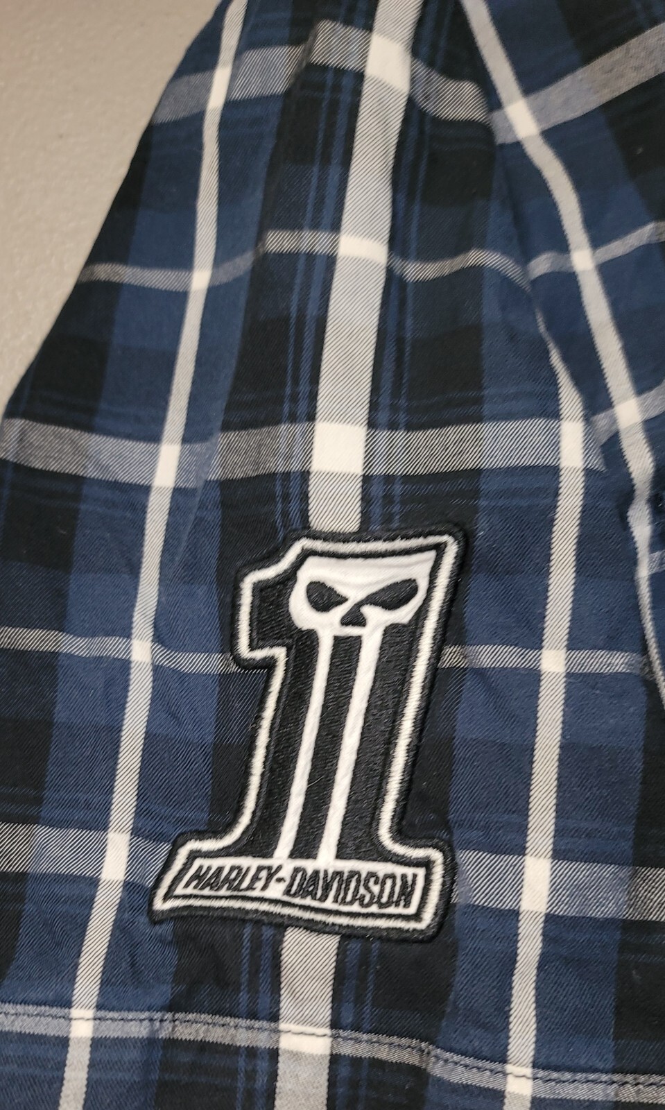 Harley Davidson Multi Patch SS Button Up Shirt- P… - image 3