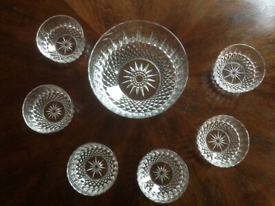 ARCOROC   7 Glas-Schale   Glasschüssel Ø 10,5-20cm  Sternenschliff Vintage