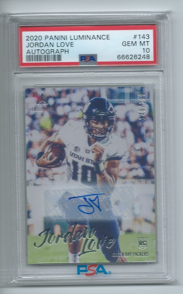 JORDAN LOVE 2020 PANINI LUMINANCE AUTO RC #D 148/299 PSA 10 JORDAN LOVE 2020 PANINI LUMINANCE AUTO RC #D 148/299 PSA 10