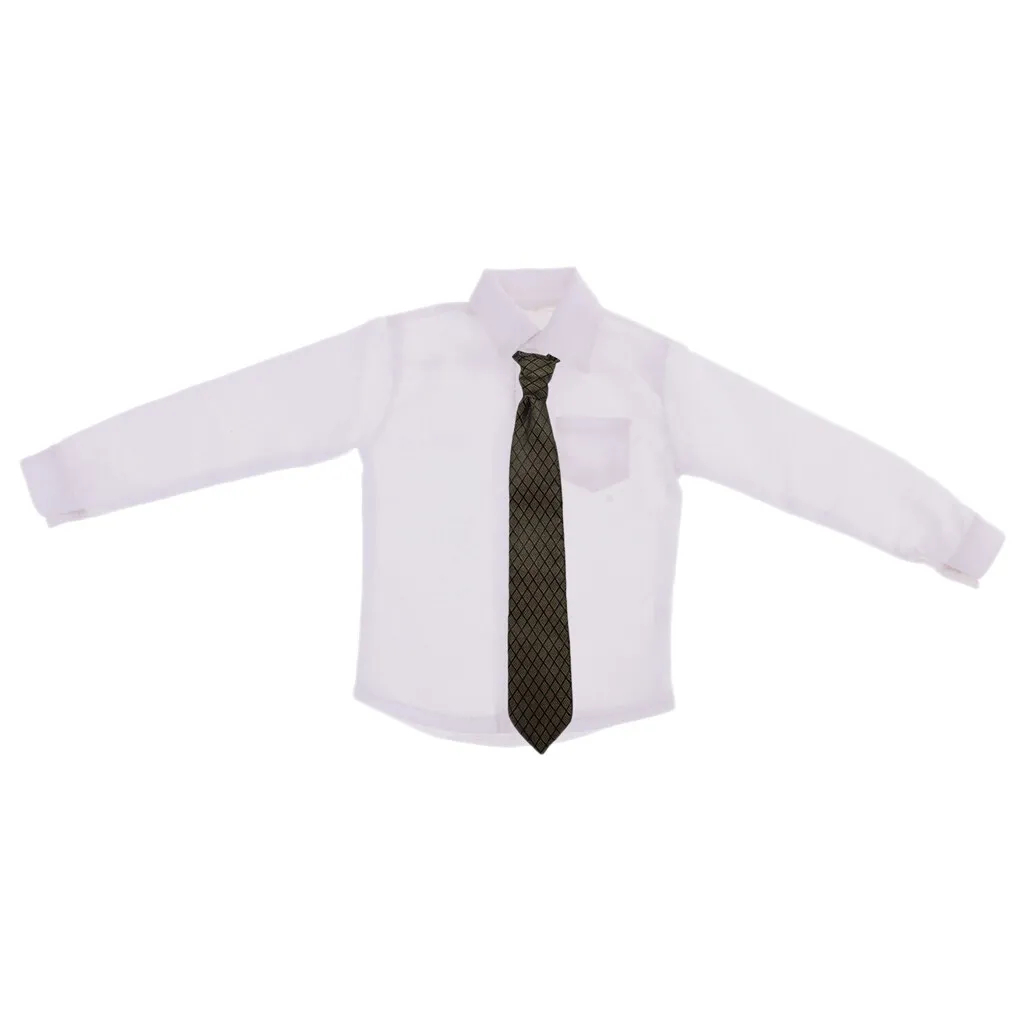 1/6th Long Sleeve Shirt w/ Black Tie for 12inch Action Figure DML | eBay