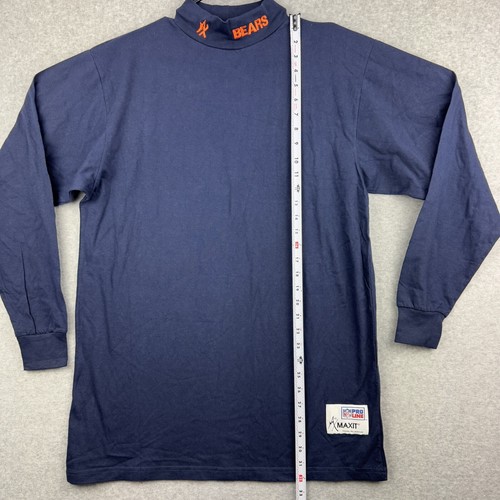 VTG Chicago Bears Pro Line Maxit Mock Turtle Neck Size Large Shirt NFL USA Made - Picture 5 of 7