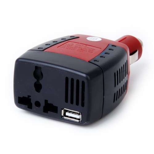 CONVERTIDOR INVERSOR PARA COCHE DE 12V A 220V 75W TOMA USB 12VDC - 220AC eBay