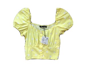lemon yellow crop top