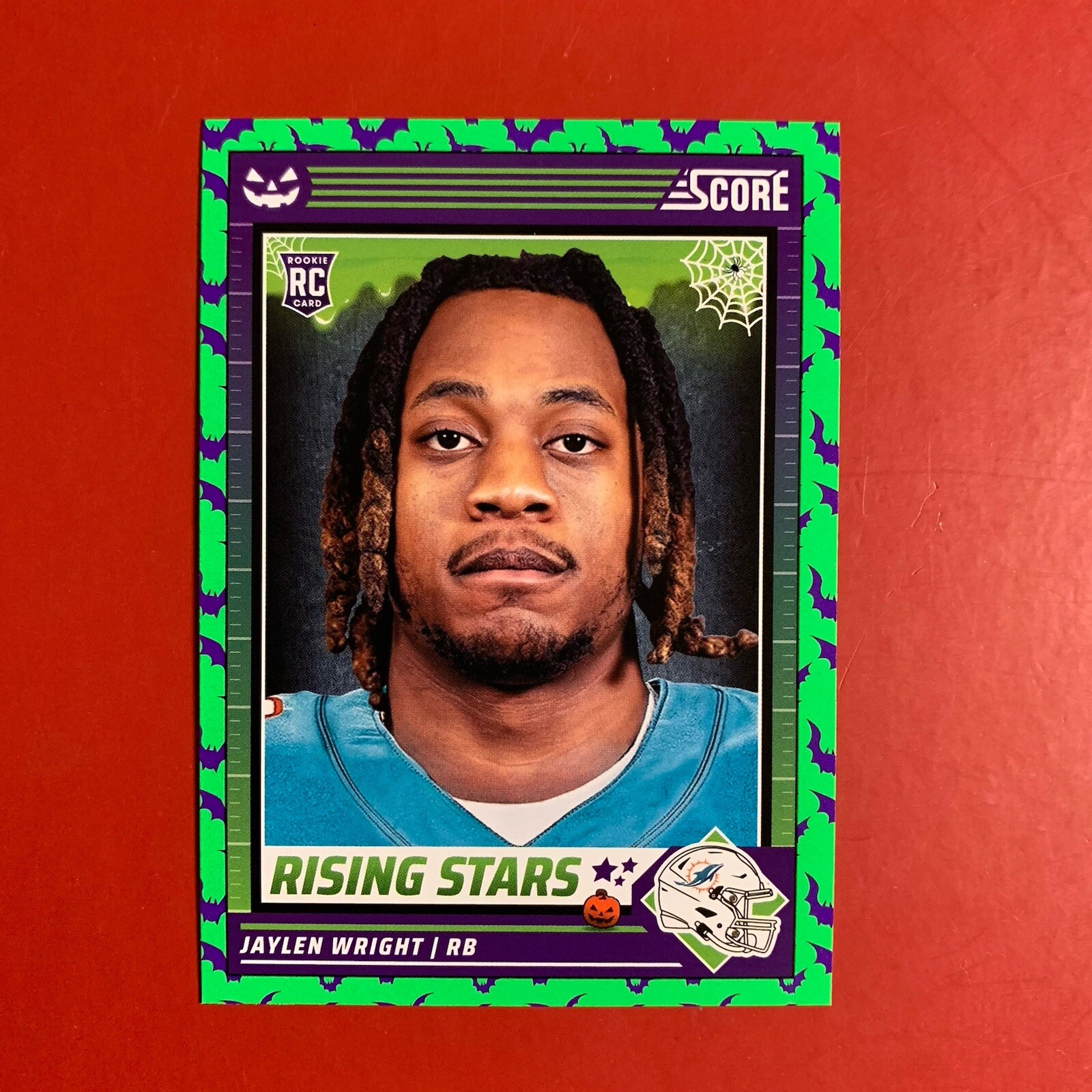 2024 Score-A-Treat Green Bats Rising Stars Jaylen Wright card #27 RC Dolphins