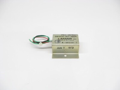 Lamar A-00258-2 Alternator INOP Switch - Piper PN: 587 857 - Lot # A1106