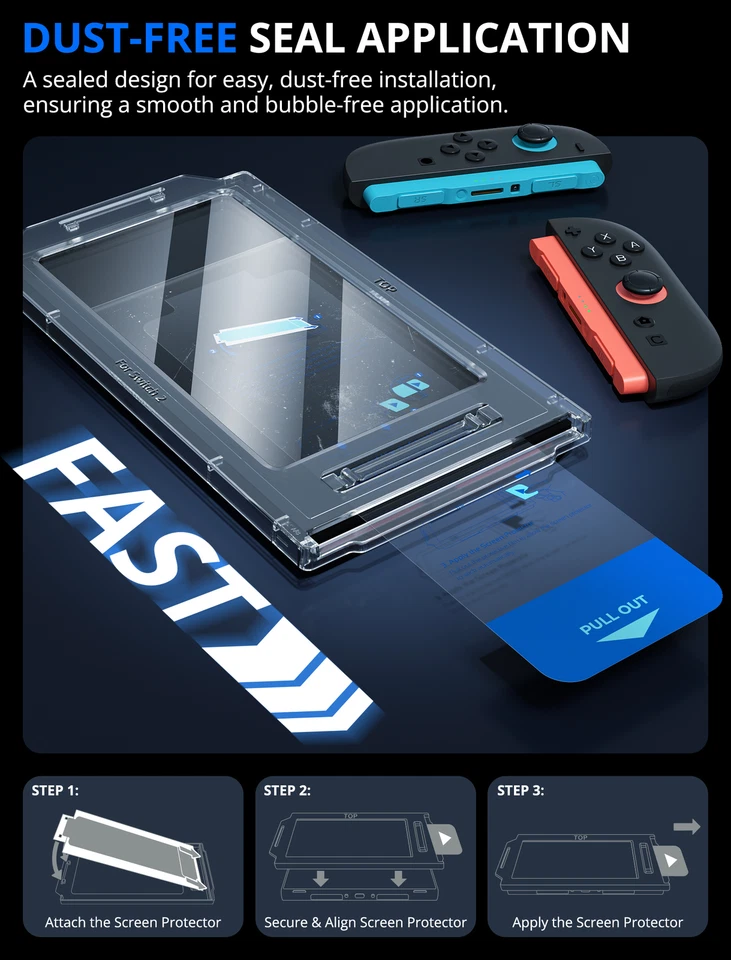 Protector Pantalla Mumba para Nintendo Switch 2 (2025) Nuevo Pack 2 Cristal Templado 9H Foto 3 de 4