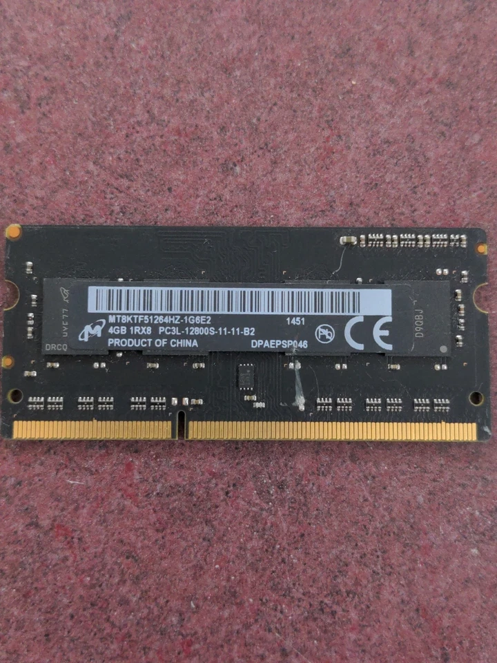 Micron 16GB (4x4GB) PC3L-12800S DDR3 SODIMM Laptop Memory RAM - Image 2 of 4