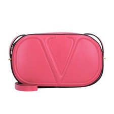 Valentino Garavani VLogo Walk Camera Crossbody Bag Pink Calf Leather Medium New