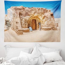 Galaxis Mikrofaser Breiter Wandteppich Leere Tunesien Filmset