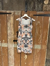 Diva Creations Short Sleeveless Floral Dress Multicoloured Women's Size 10