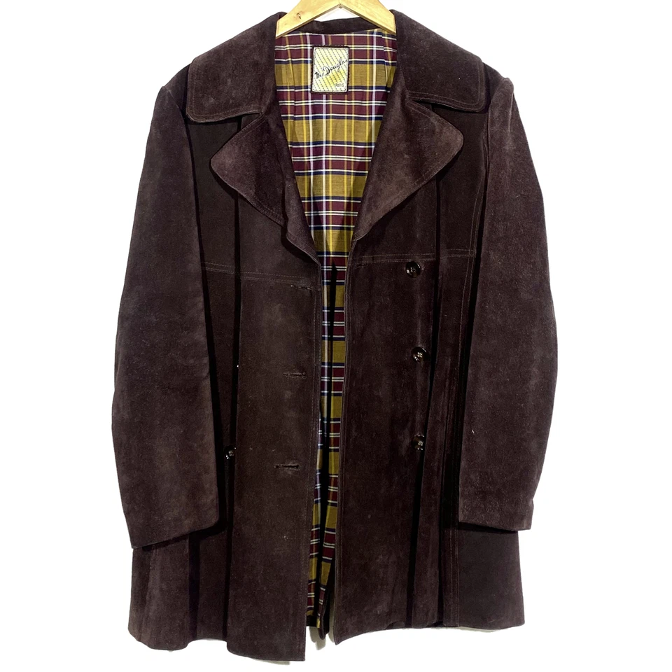 Veste En Cuir Gabardine Vintage 80’s Mac Douglas Paris - Photo 2/4