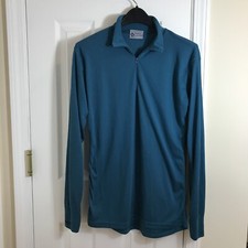 Mont-Bell Men's 1/2 Zip Pullover Blue Polyester Made in USA Sz Large